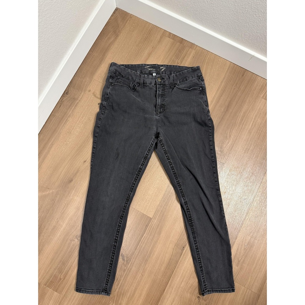 Seven7 Jeans Womens 16 Dark Gray Skinny Slim Fit Stretch Denim Casual School